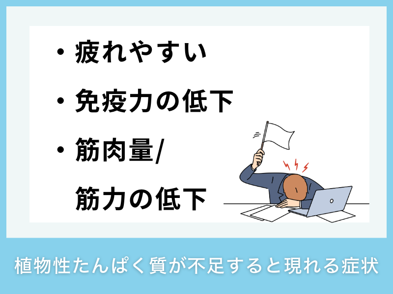 植物性たんぱく質が不足すると現れる症状
