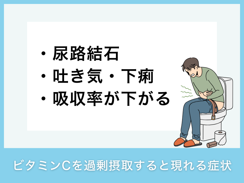 ビタミンCを過剰摂取すると現れる症状