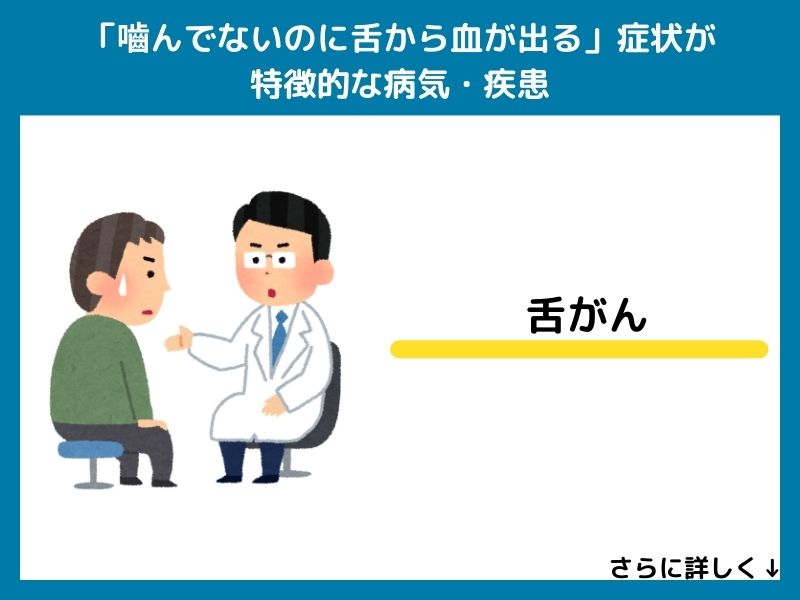 「嚙んでないのに舌から血が出る」症状が特徴的な病気・疾患
