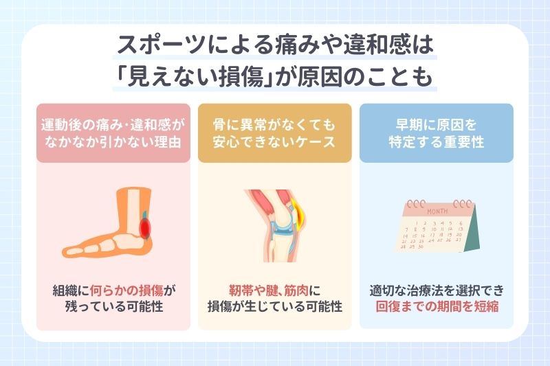 スポーツによる痛みや違和感は｢見えない損傷｣が原因のことも