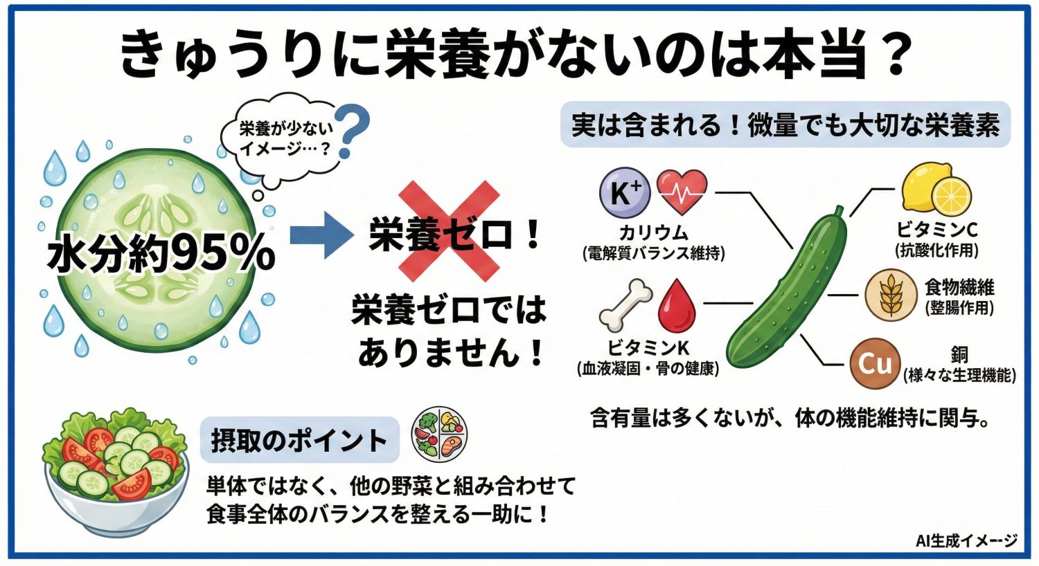 きゅうりに栄養がないのは本当?
