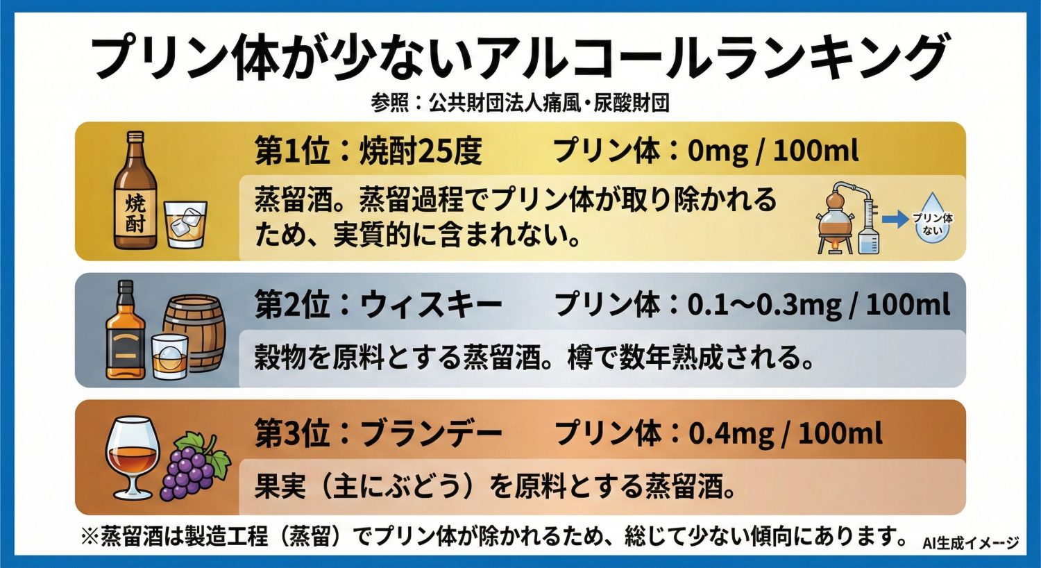 プリン体が少ないアルコール