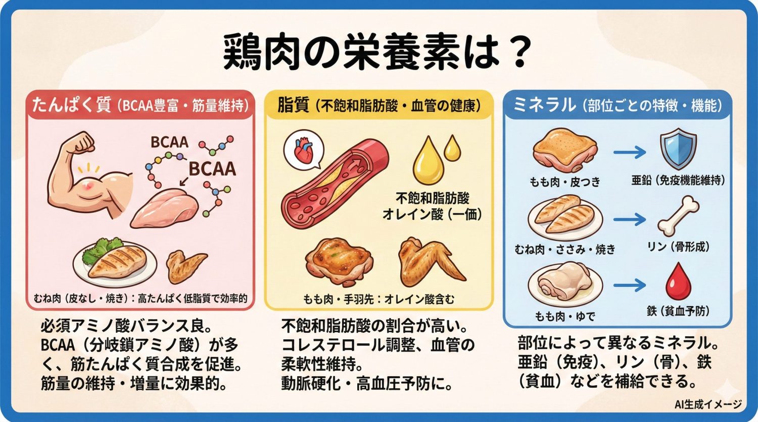 鶏肉の栄養素は？