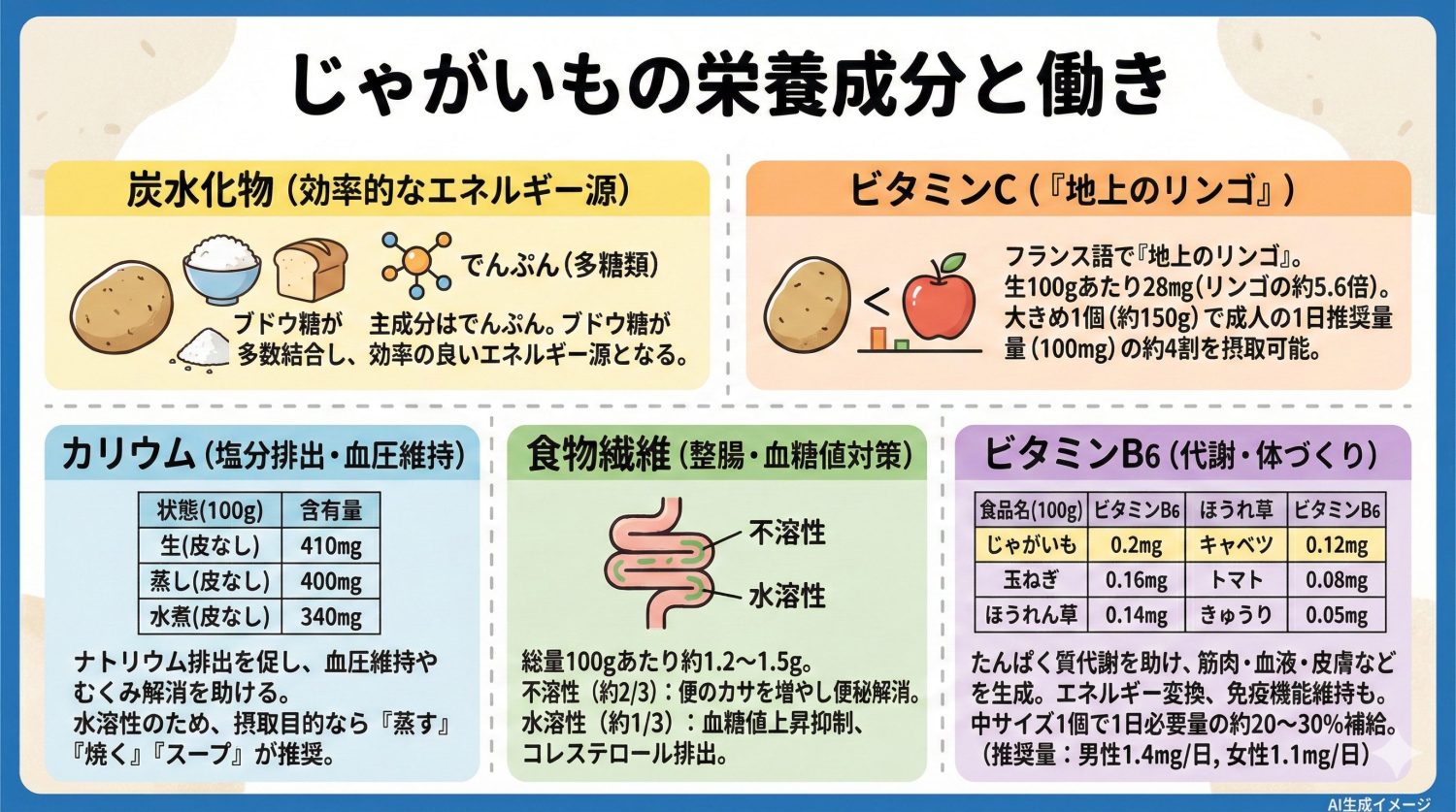 じゃがいもに含まれる栄養素