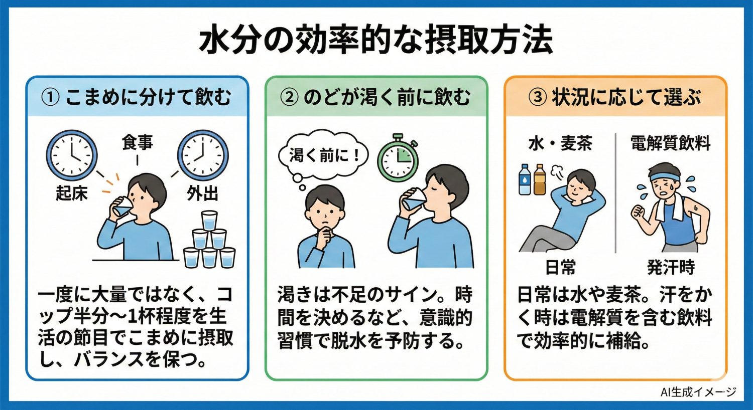水分の効率的な摂取方法