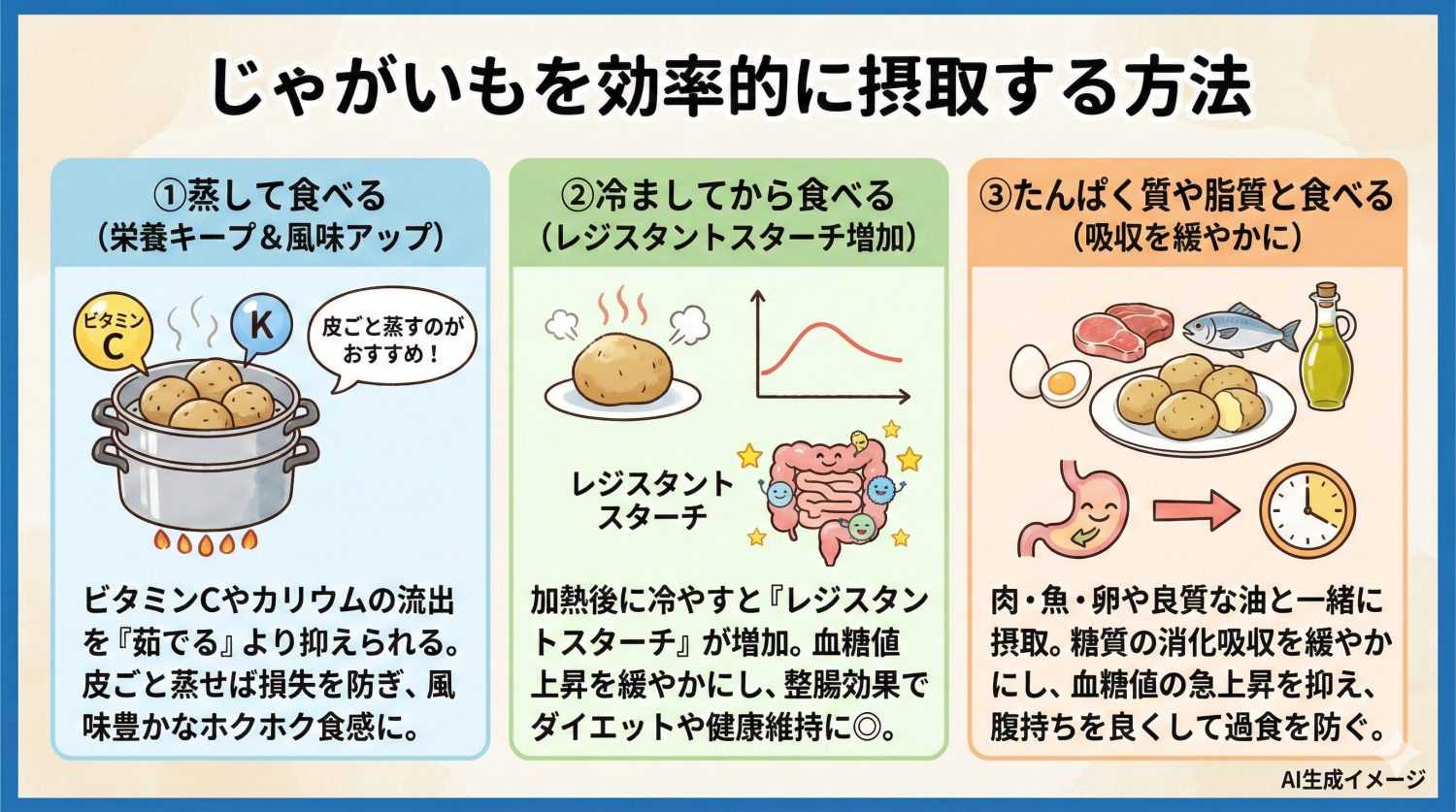じゃがいもを効率的に摂取する方法