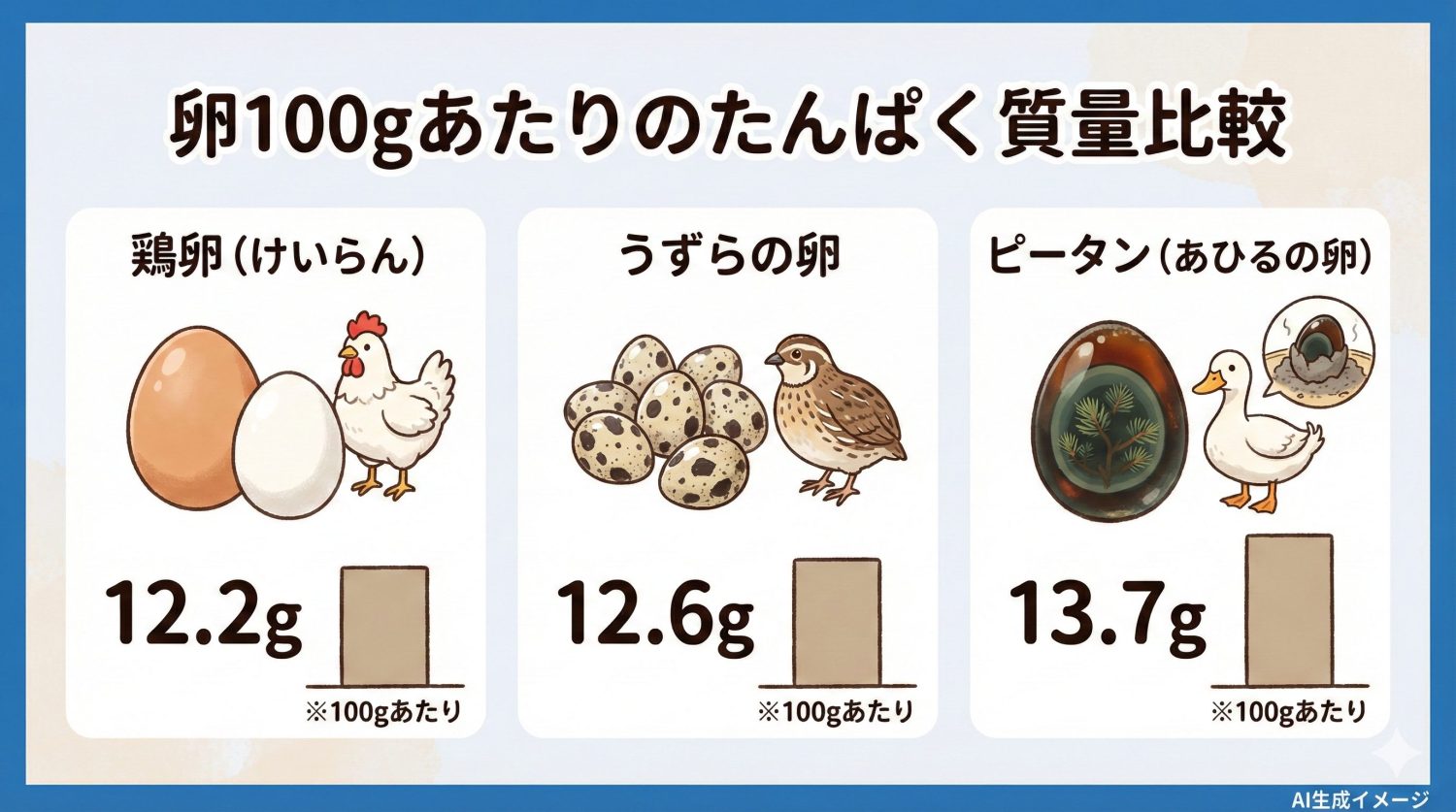 卵1個のたんぱく質量はどれくらい？