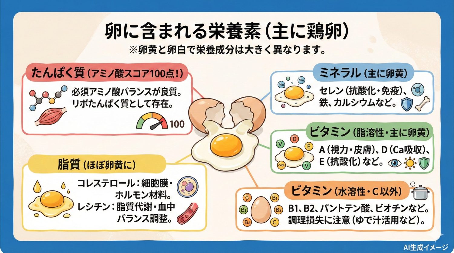卵に含まれる栄養素
