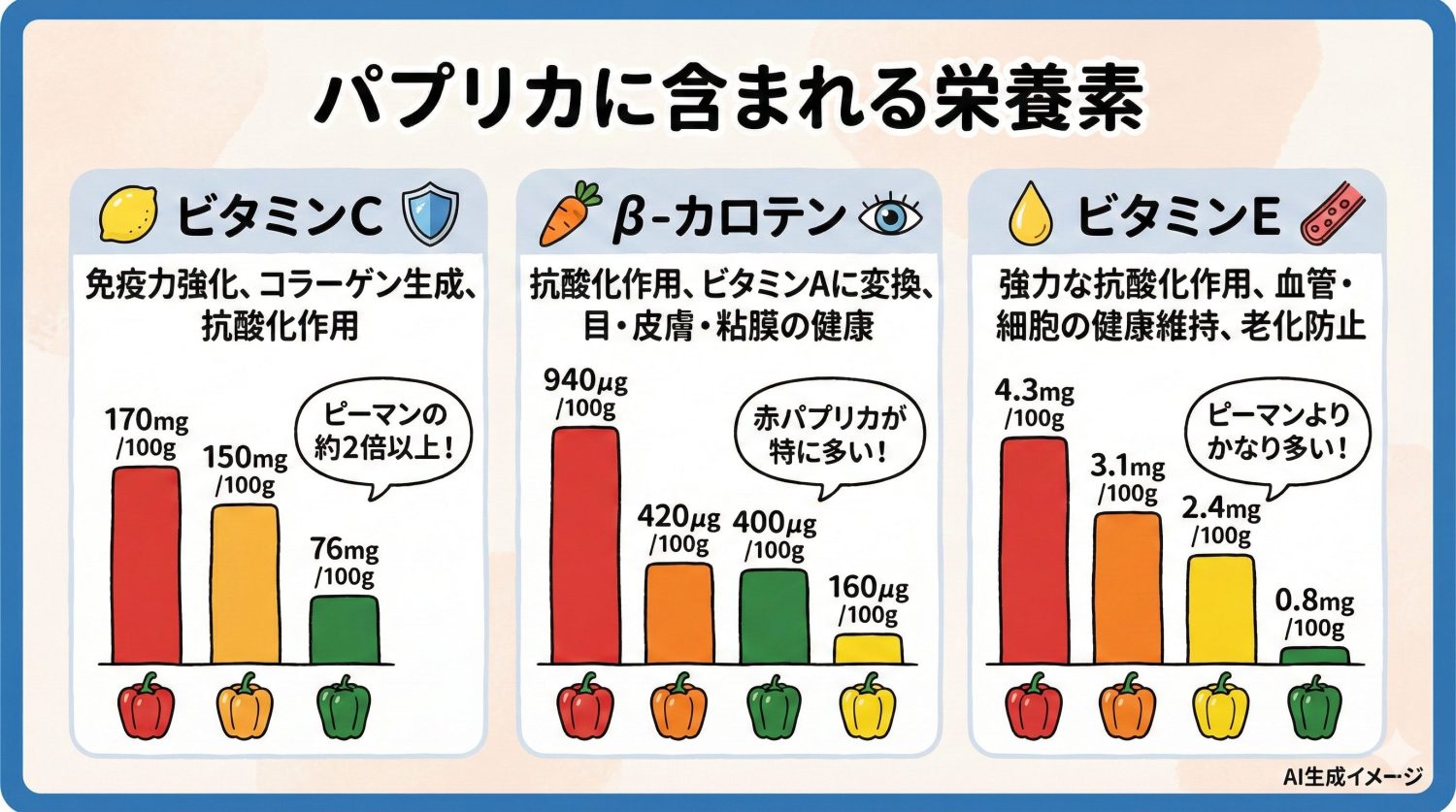 パプリカに含まれる栄養素