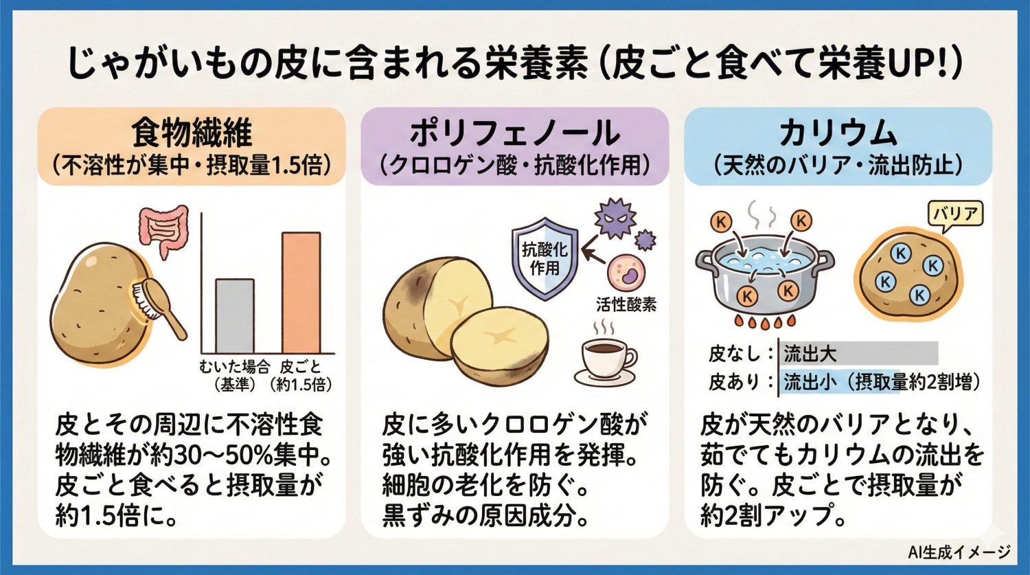 じゃがいもの皮に含まれる栄養素