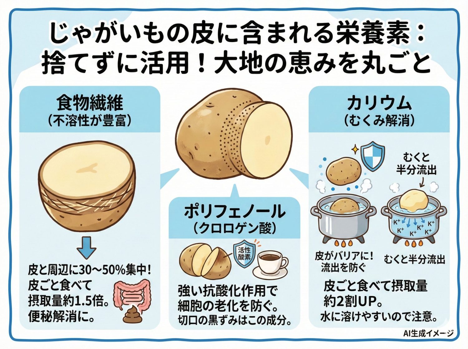 じゃがいもの皮に含まれる栄養素