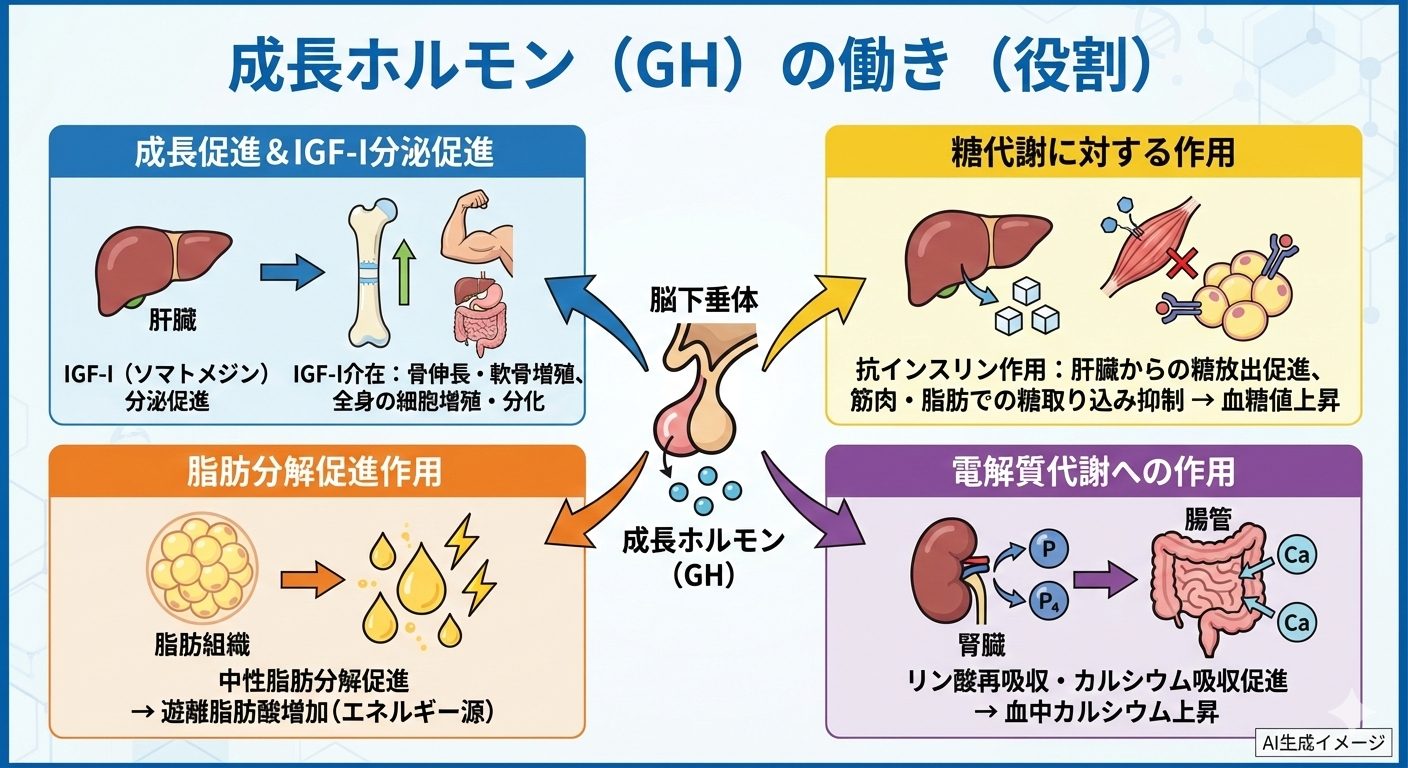 成長ホルモンの働き（役割）