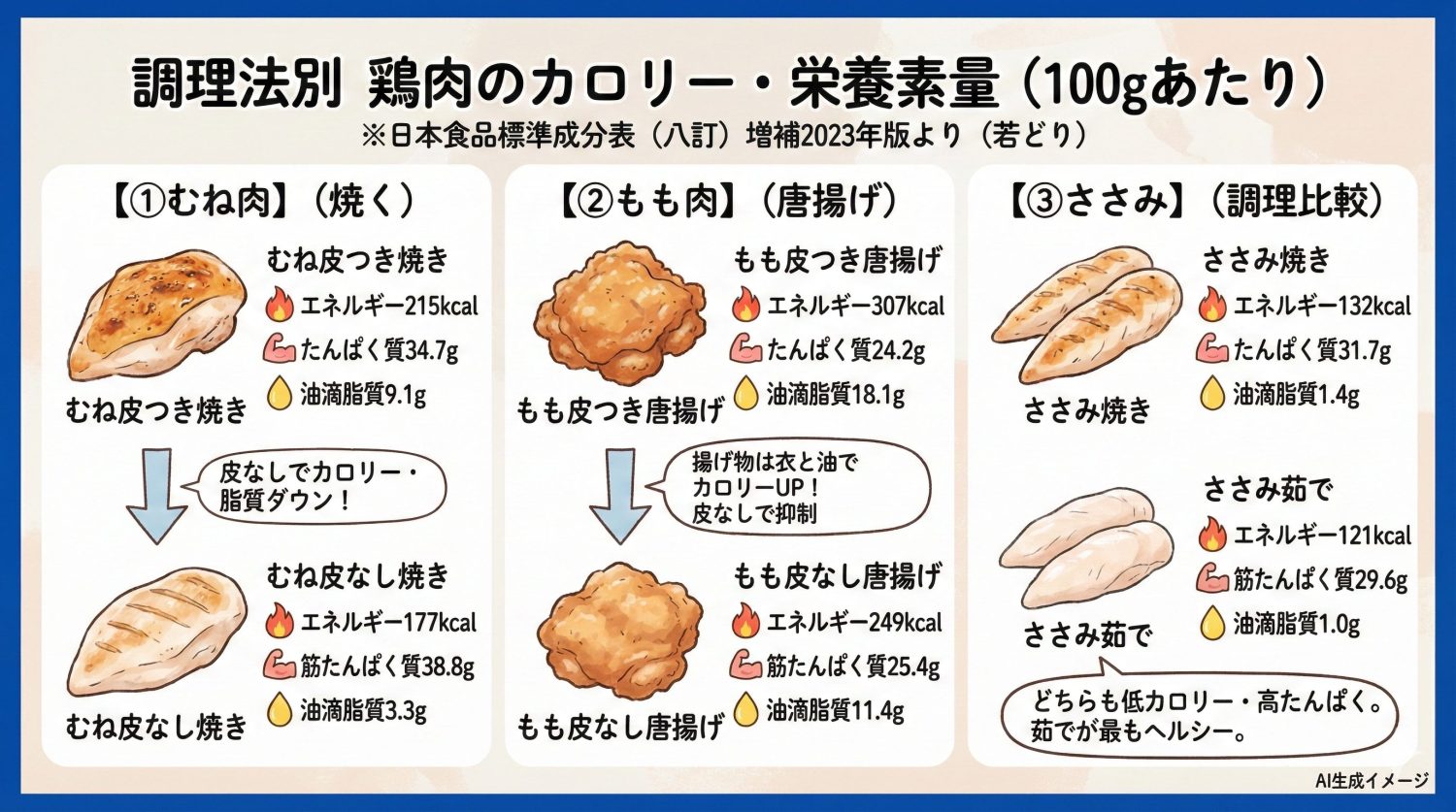 調理した時のカロリー量