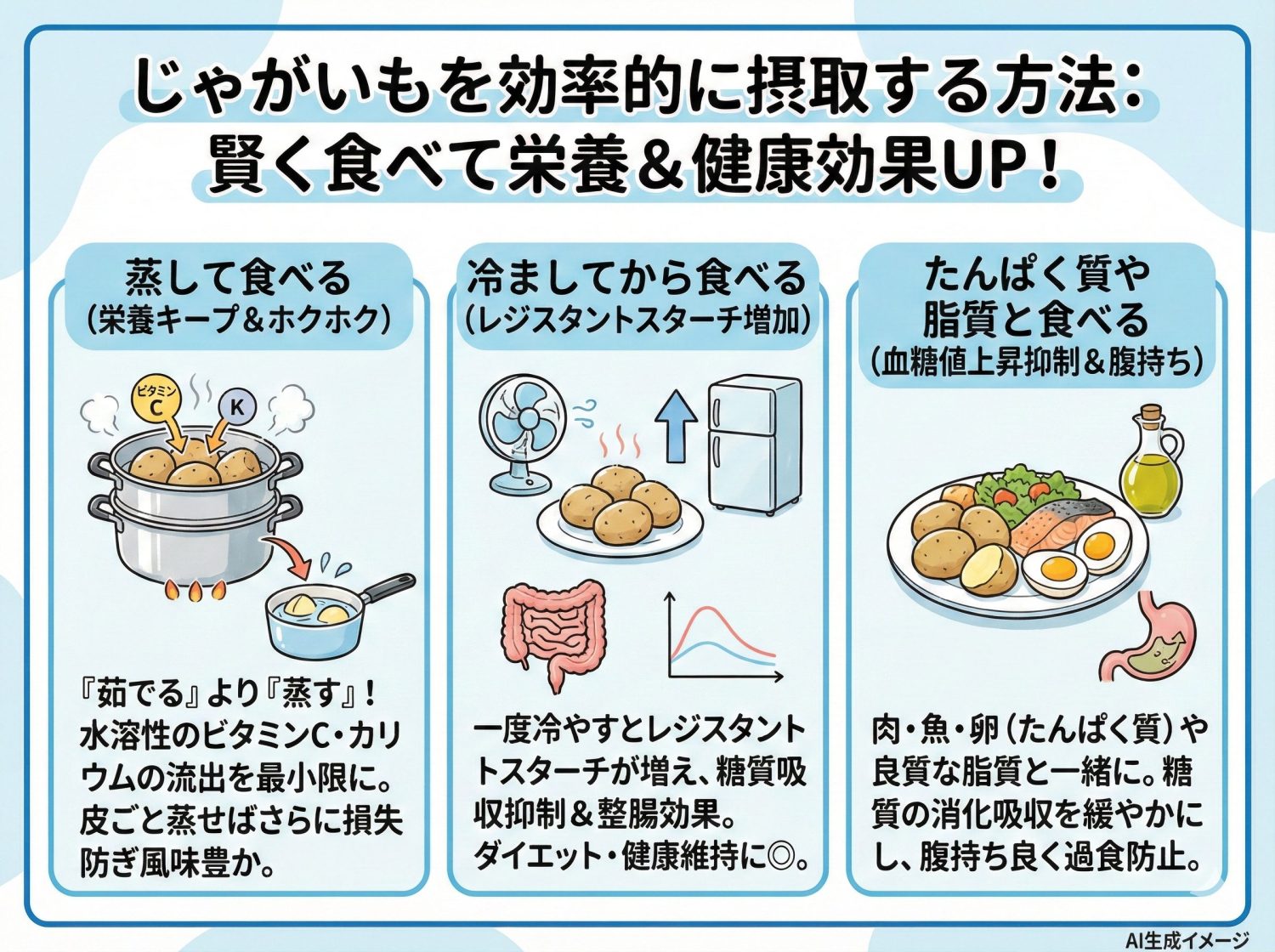 じゃがいもを効率的に摂取する方法