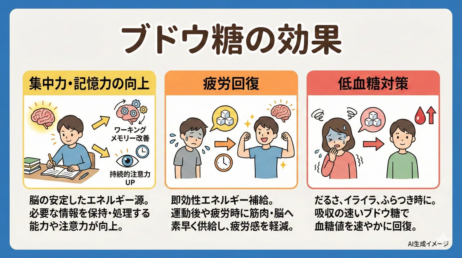 ブドウ糖の効果