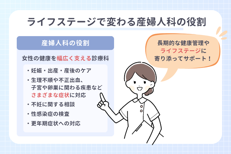 ライフステージで変わる産婦人科の役割とは