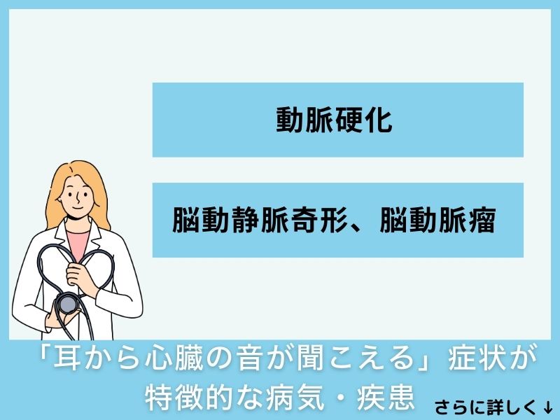「耳から心臓の音が聞こえる」症状が特徴的な病気・疾患