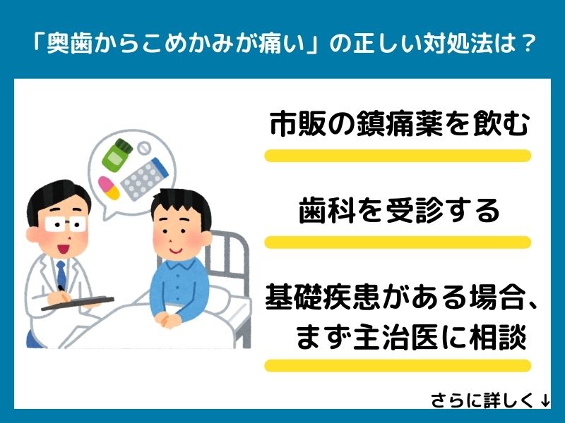 「奥歯からこめかみが痛い」の正しい対処法は？
