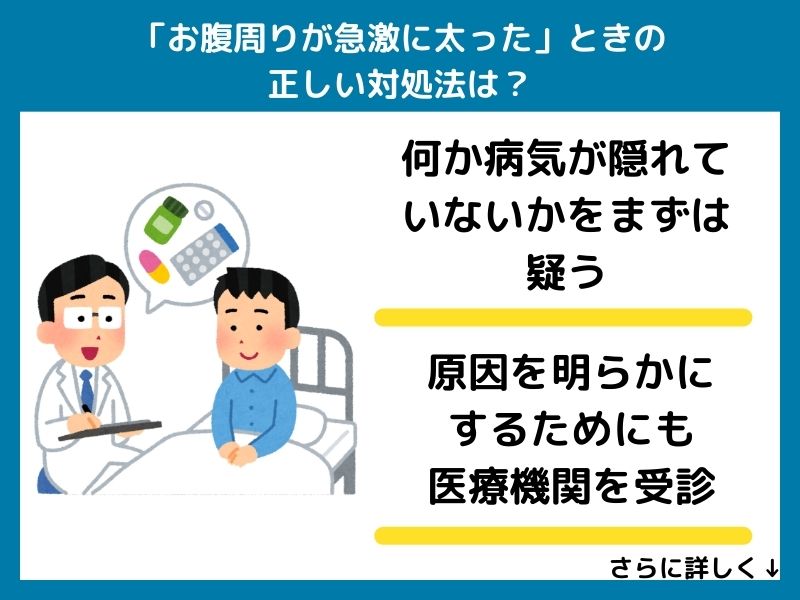 「お腹周りが急激に太った」ときの正しい対処法は？