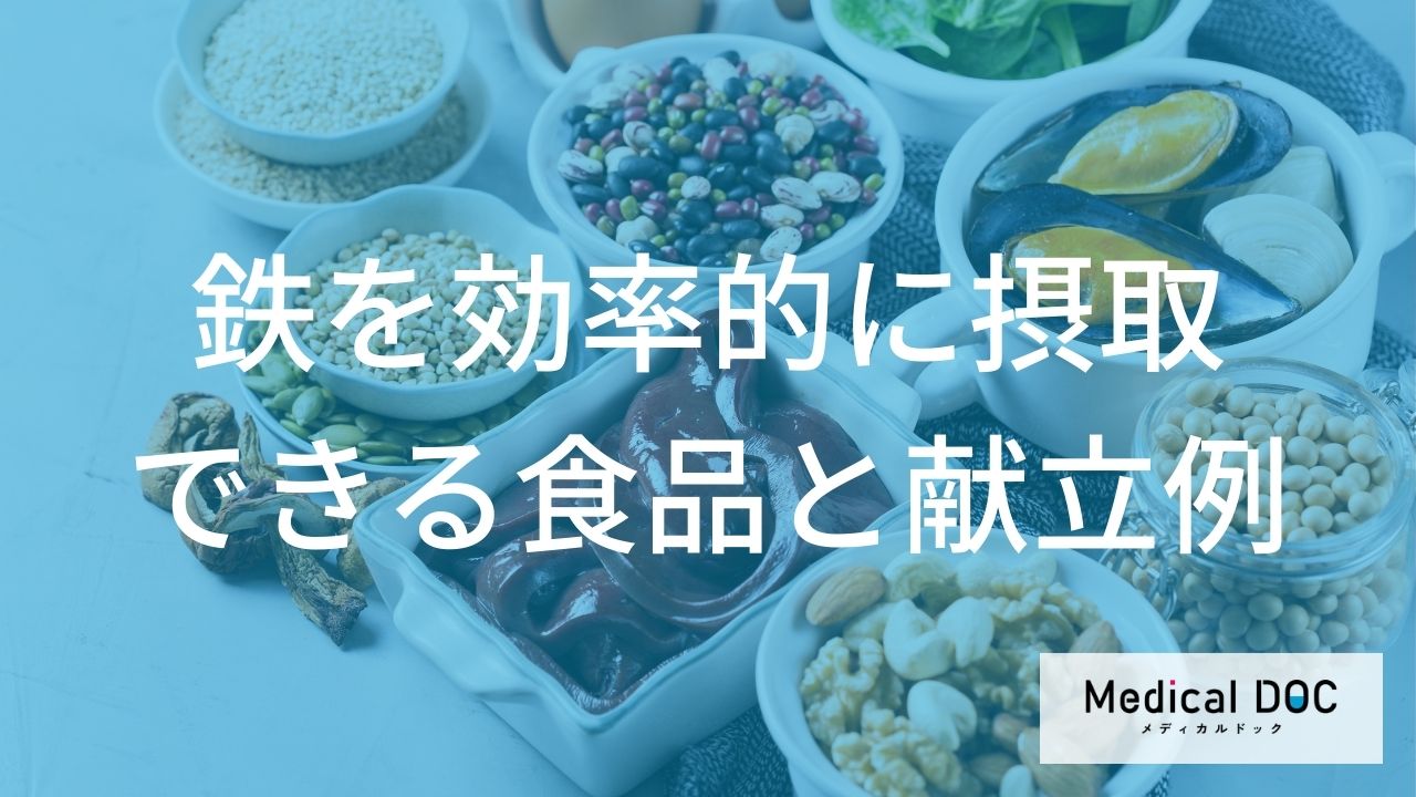 鉄を効率的に摂取できる食品と献立例