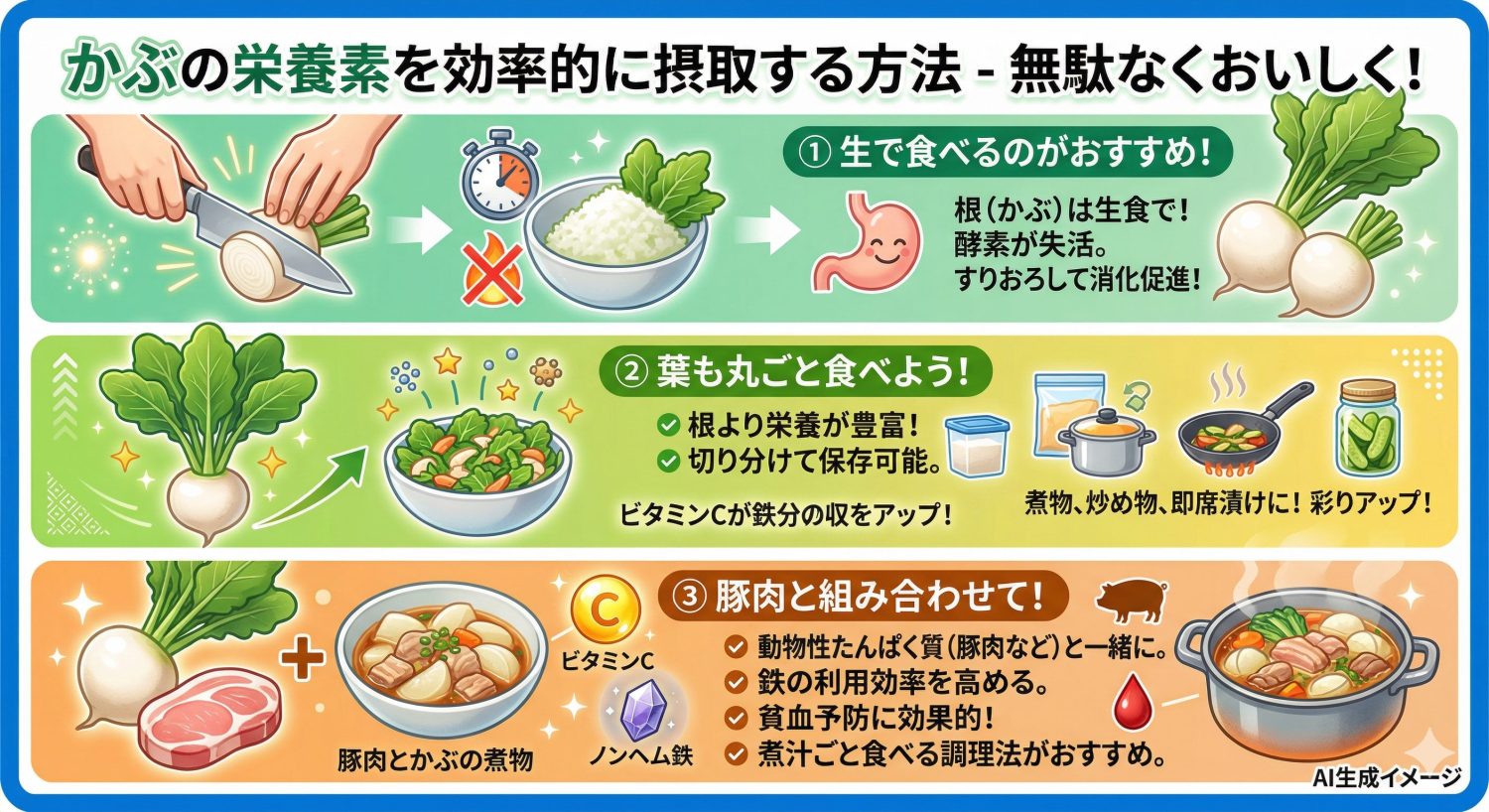 かぶの栄養素を効率的に摂取する方法