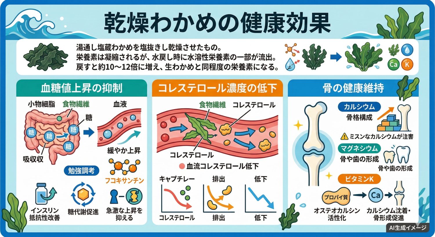 乾燥わかめの健康効果