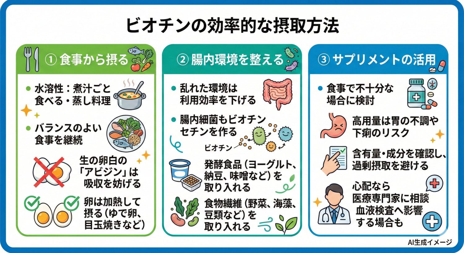 ビオチンの効率的な摂取方法