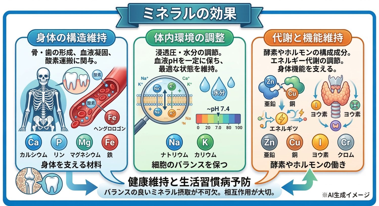 ミネラルの効果