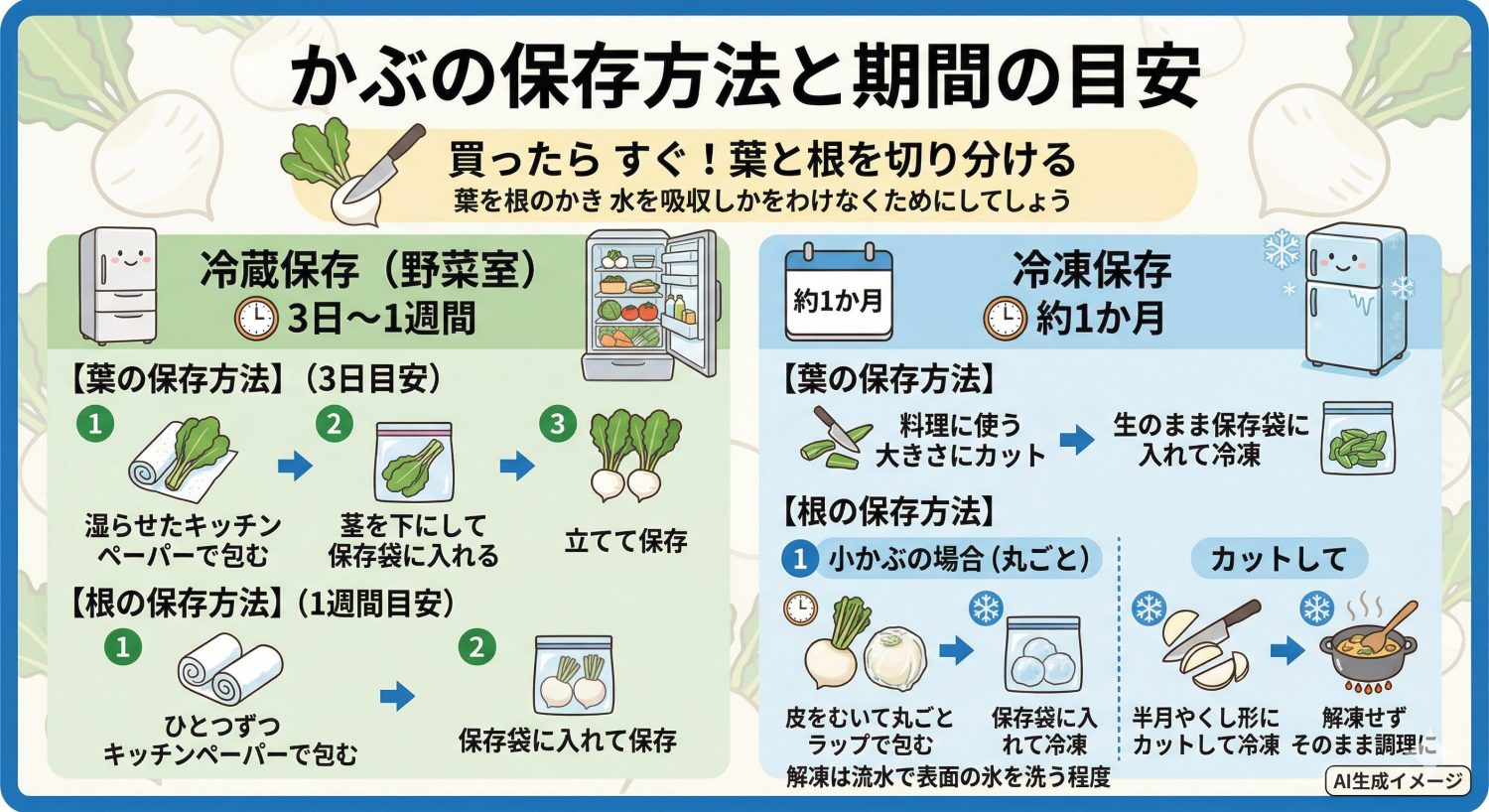 かぶの保存方法