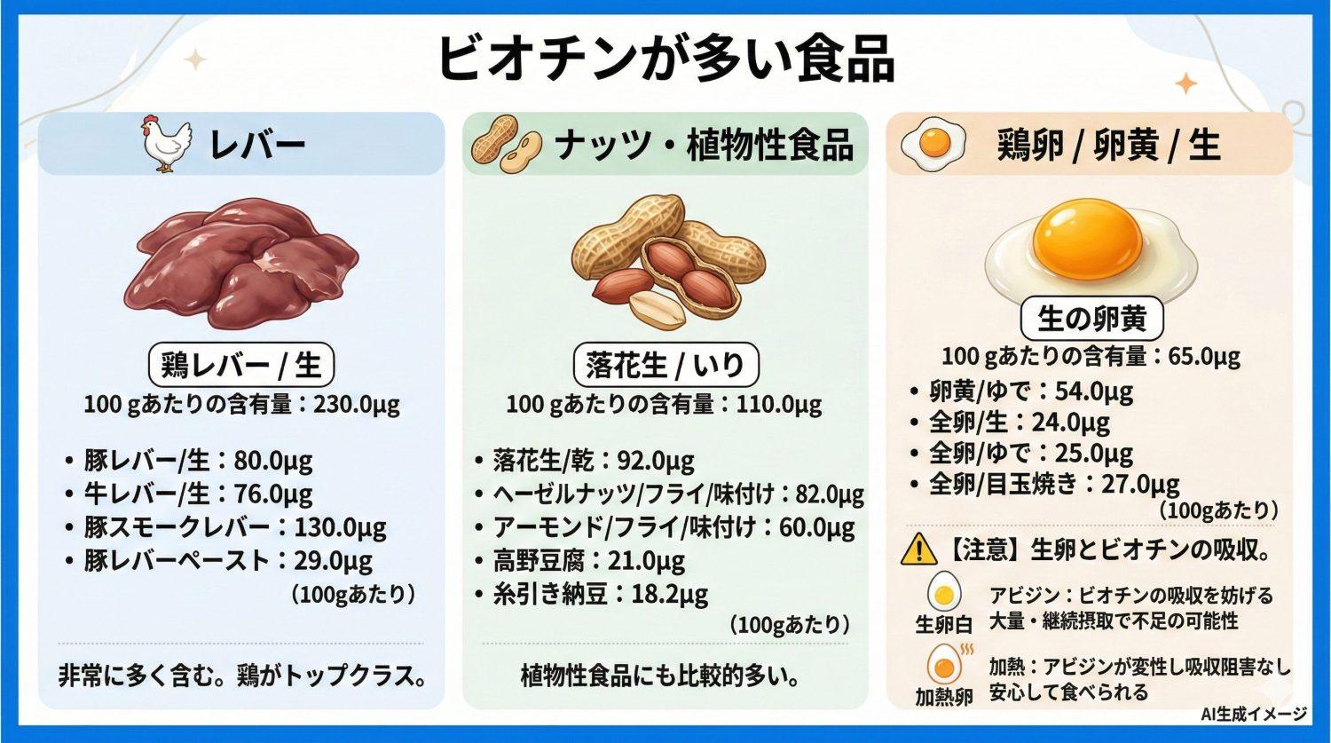 ビオチンが多い食品