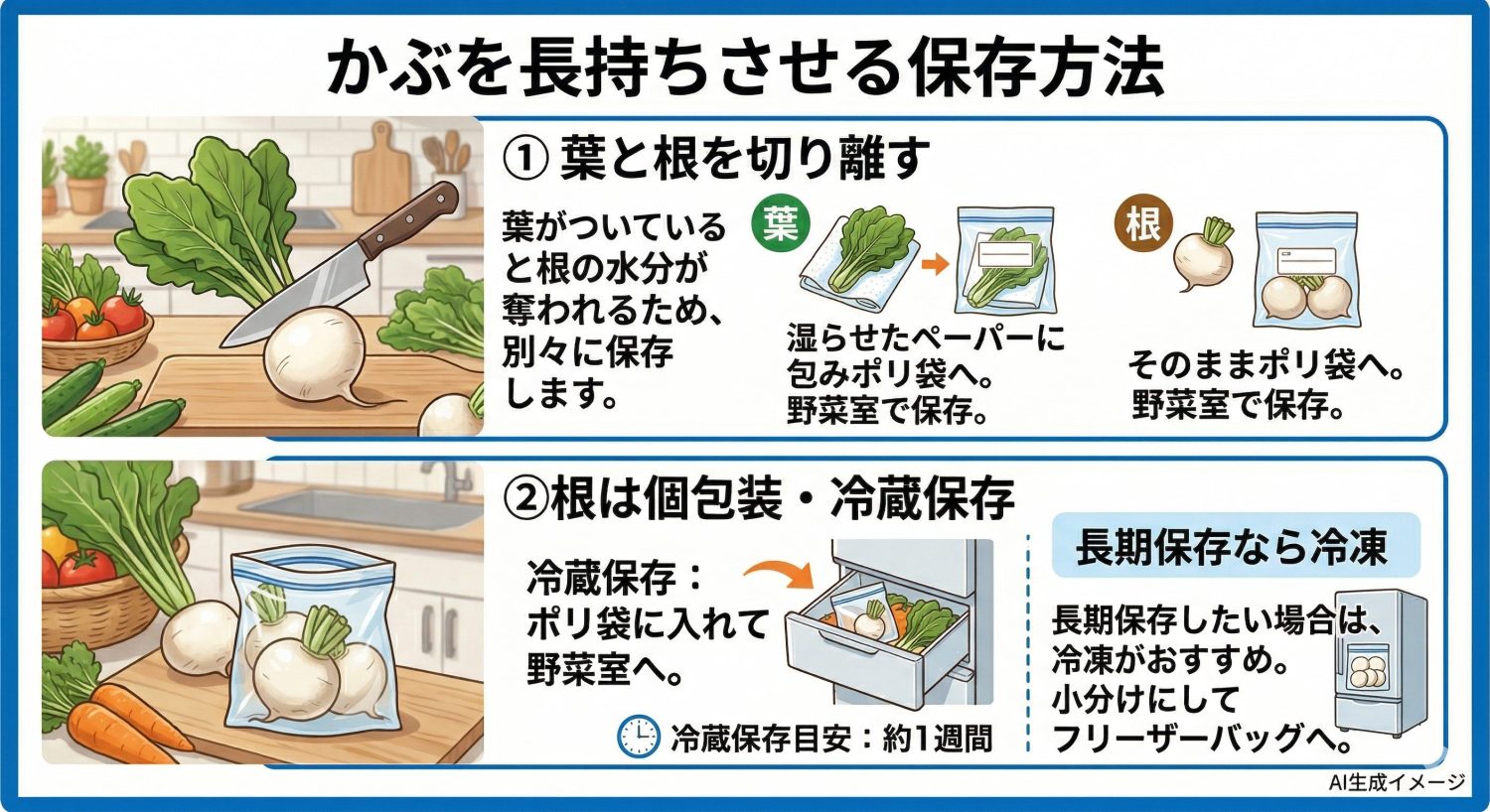かぶを長持ちさせる保存方法とは？