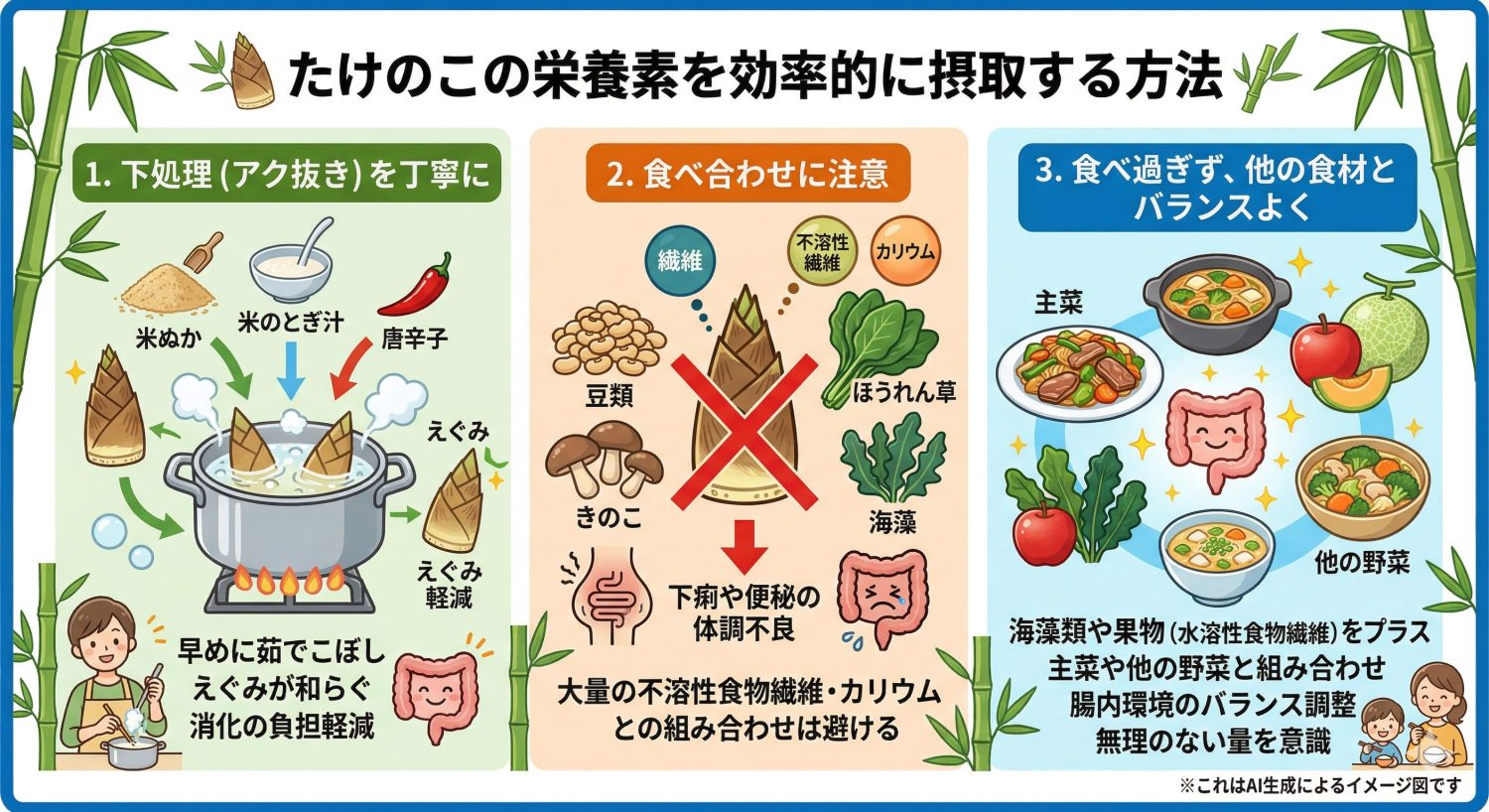 たけのこの栄養素を効率的に摂取する方法