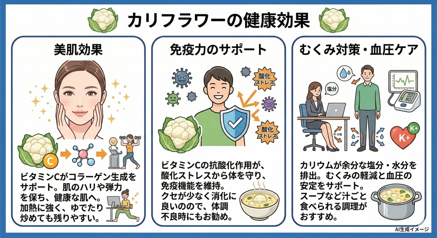 カリフラワーの健康効果