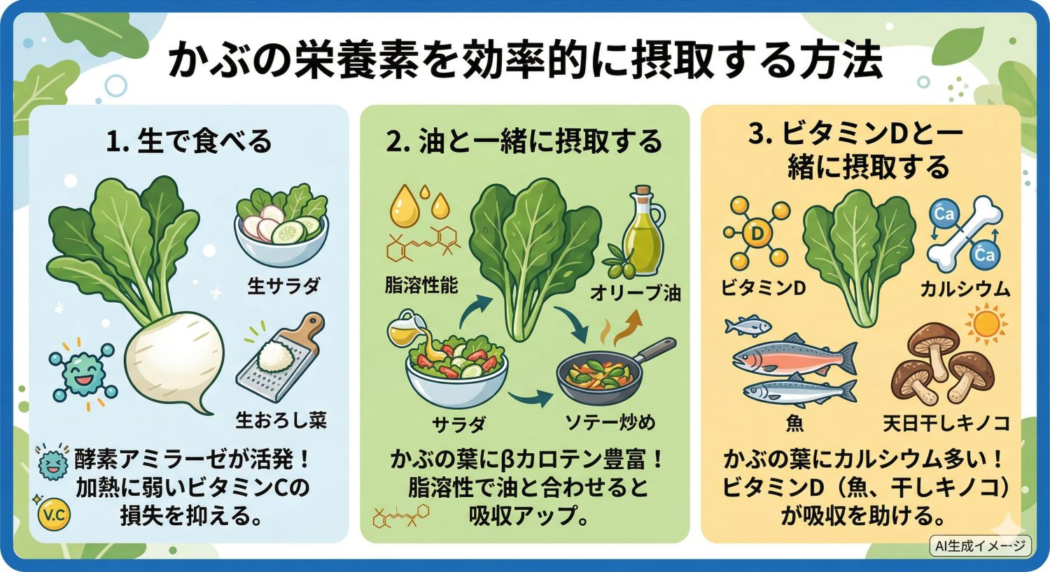 かぶの栄養を効率的に摂る方法