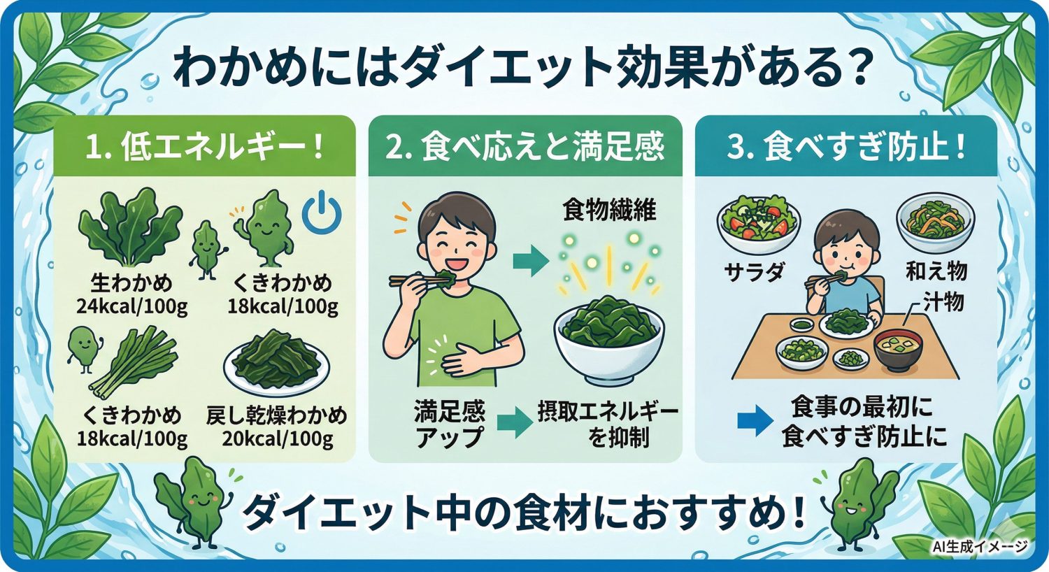 わかめにはダイエット効果がある?
