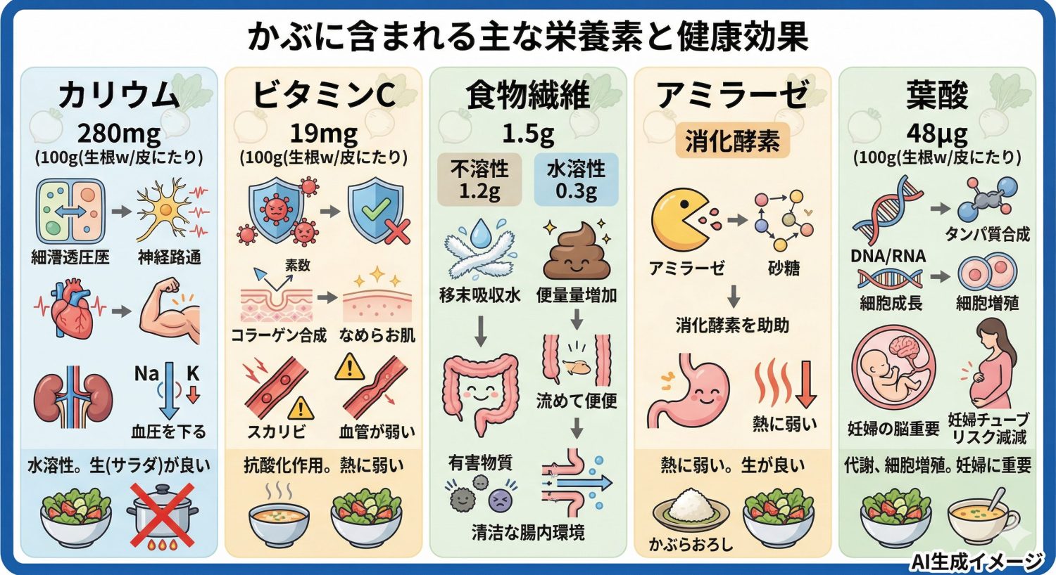 かぶに含まれる栄養素