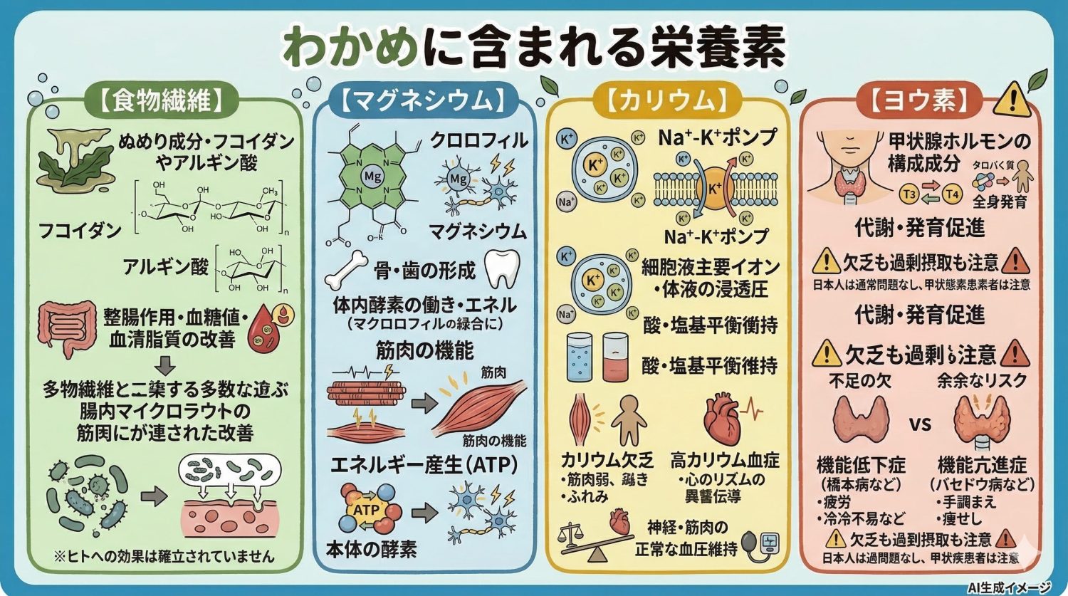 わかめに含まれる栄養素