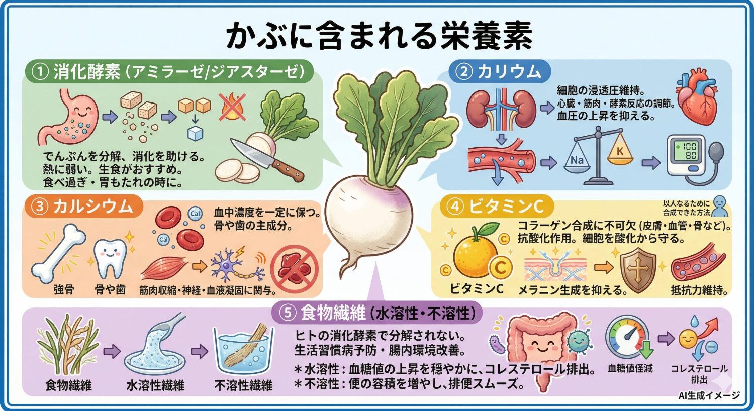 かぶに含まれる栄養素