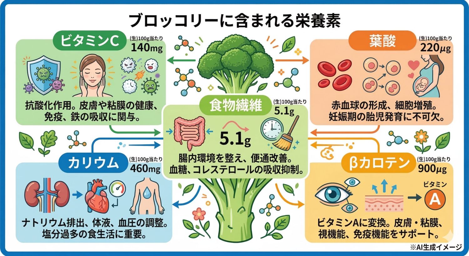 ブロッコリーに含まれる栄養素