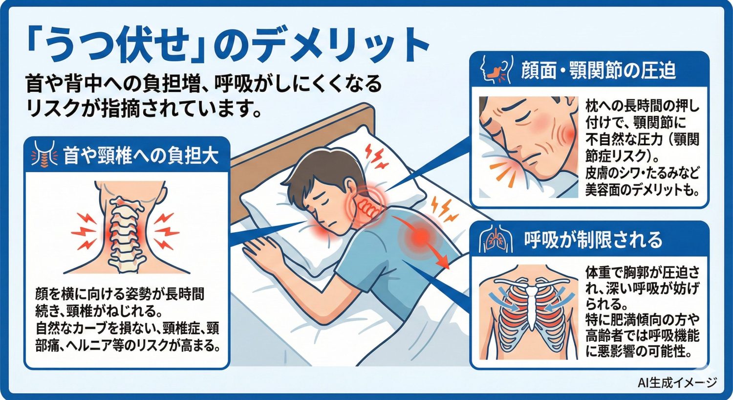「うつ伏せ」のデメリット