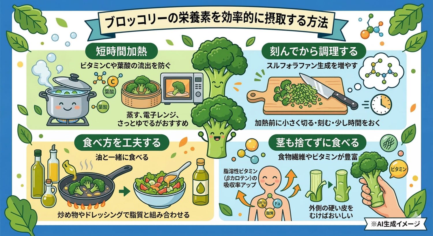 ブロッコリーの栄養素を効率的に摂取する方法