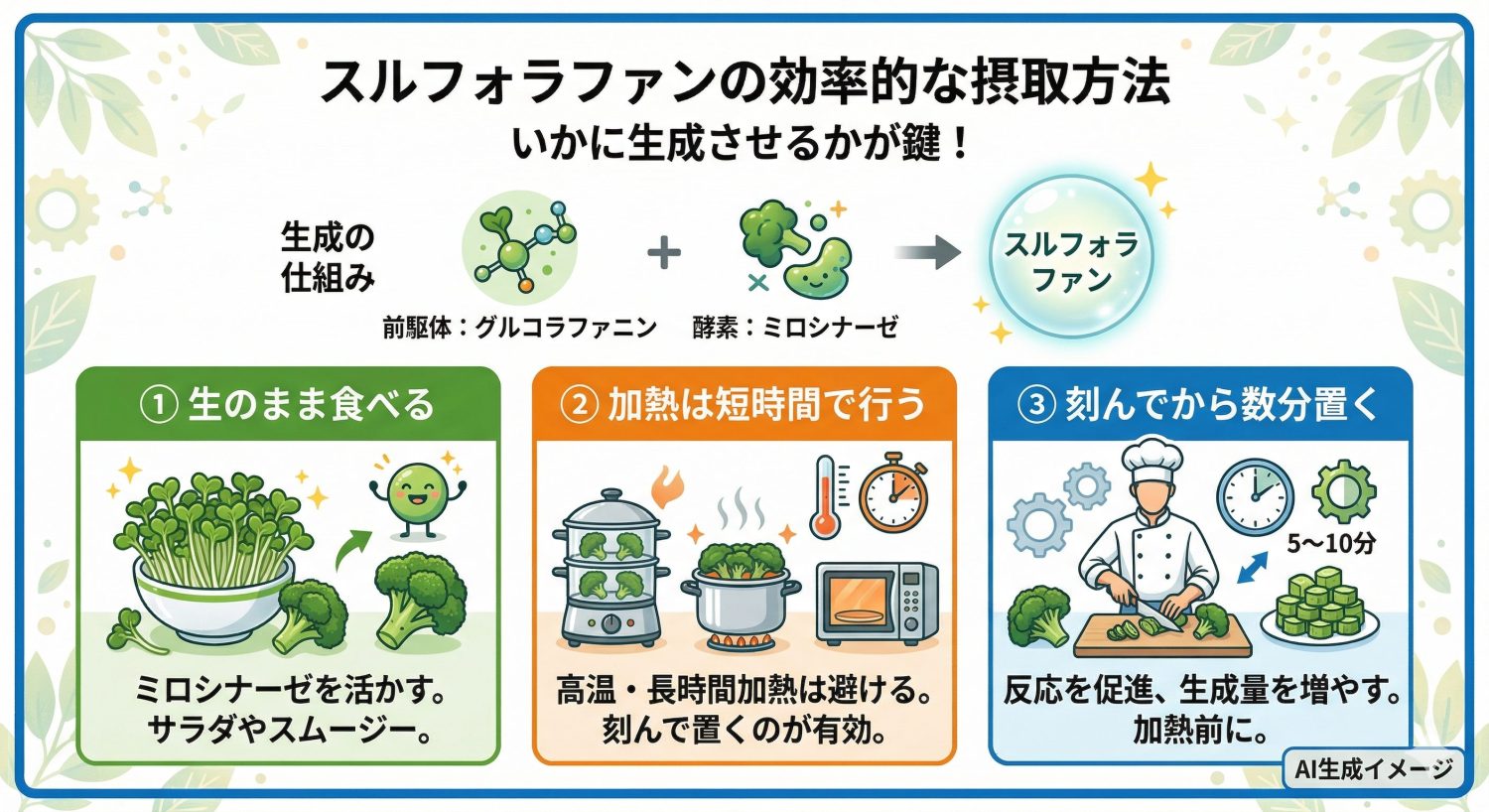 スルフォラファンの効率的な摂取方法