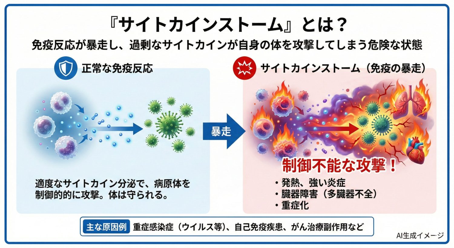 「サイトカインストーム」とは?