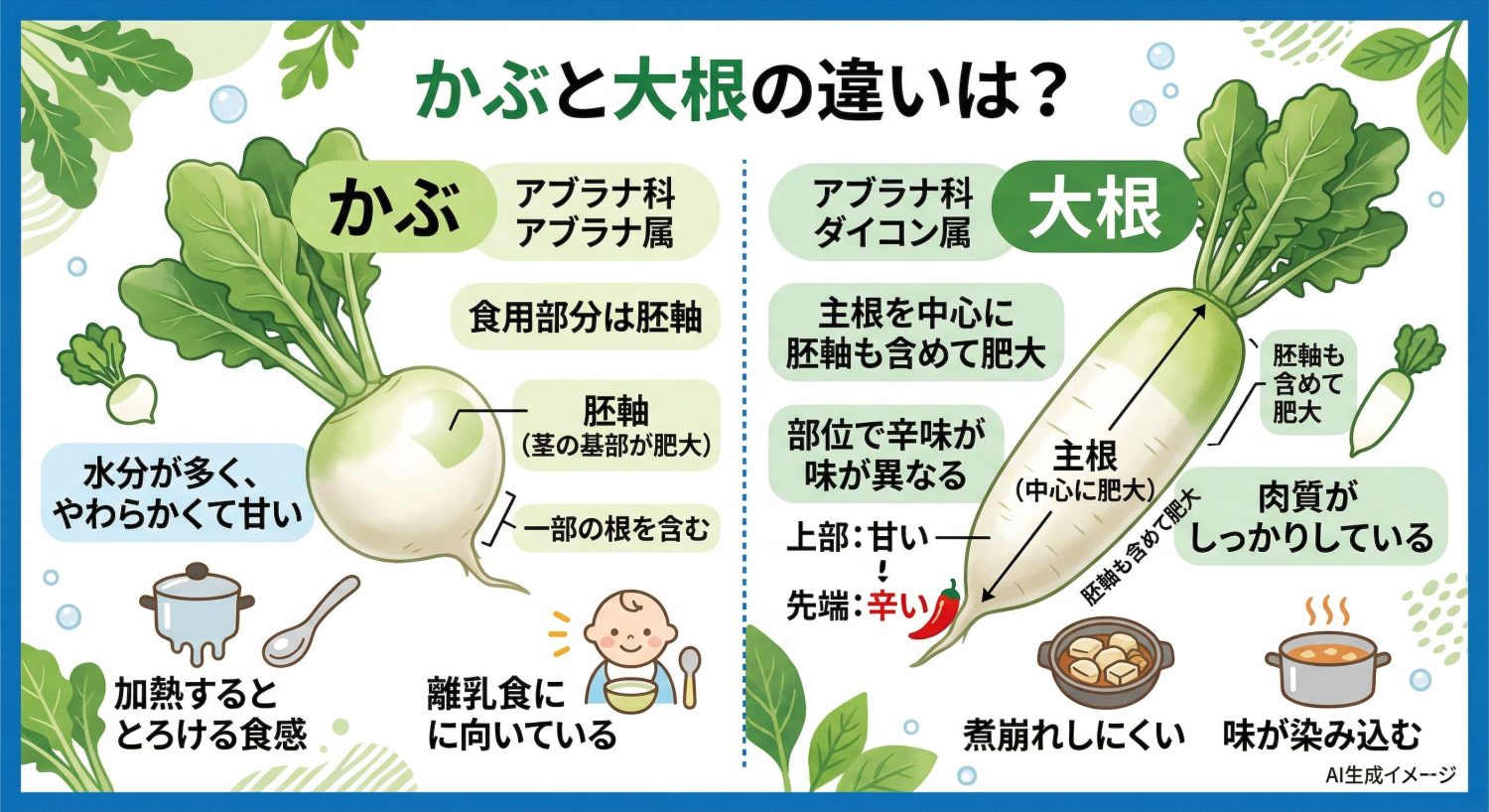 かぶと大根の違いは?