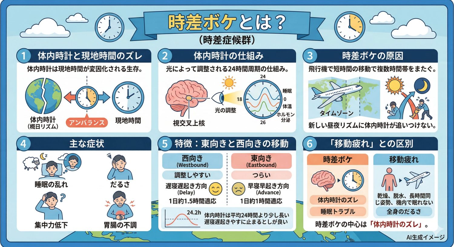 時差ボケとは？