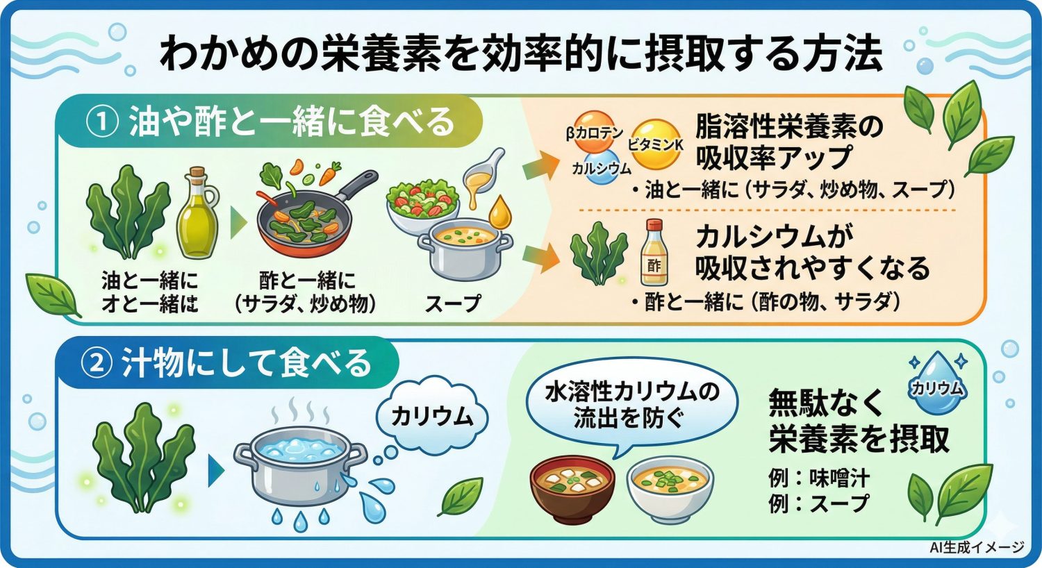 わかめの効率的な摂取方法