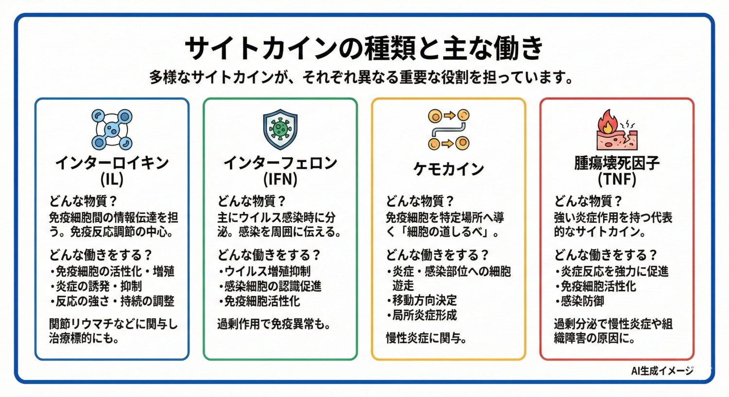サイトカインの種類