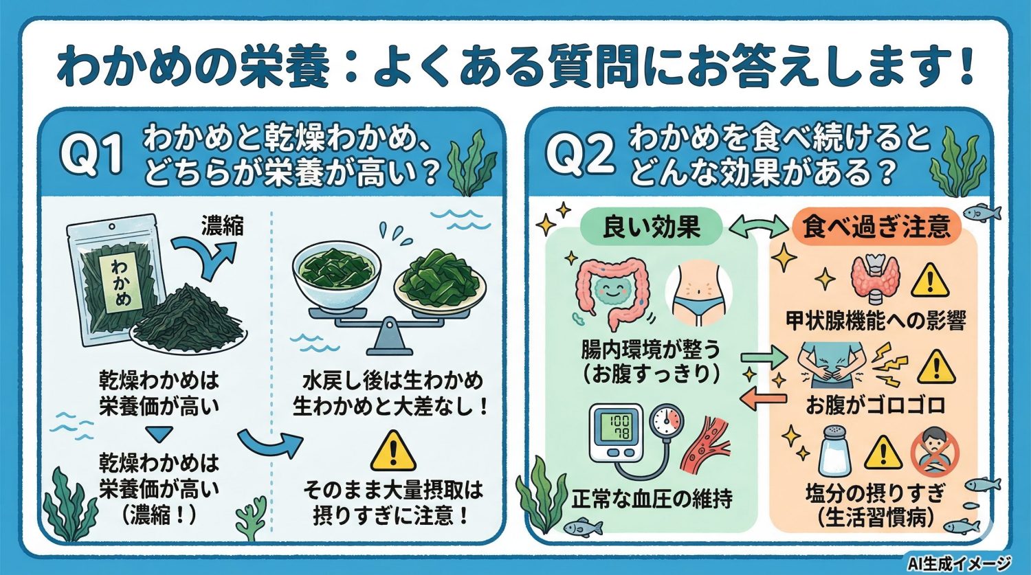 「わかめの栄養」についてよくある質問