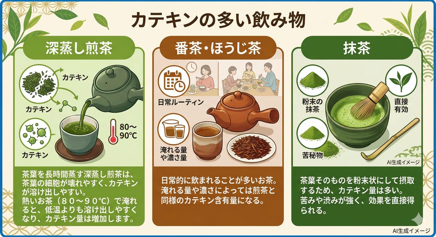 カテキンの多い飲み物