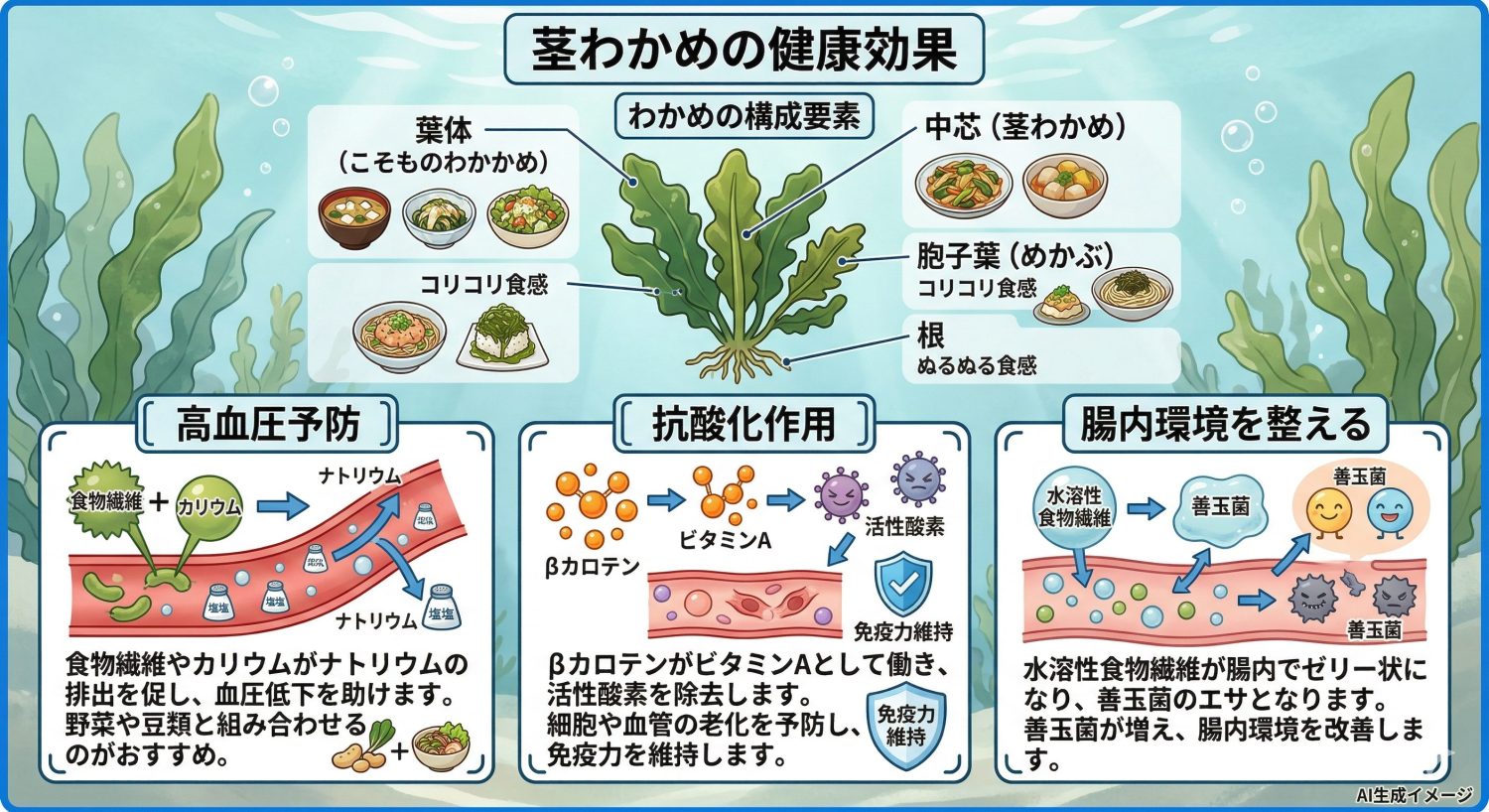 茎わかめの健康効果
